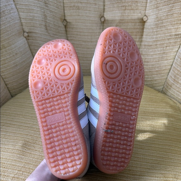 adidas // cream white striped samba shoes - Picture 3 of 6